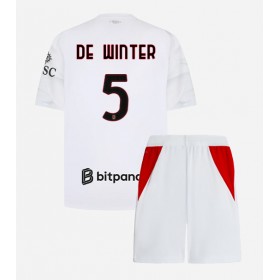 AC Milan Koni De Winter #5 Borte skjorte til barn 2026-27 Kortermet (+ korte bukser)